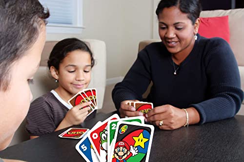 Mattel Games UNO Mario Kart Card Game for Kids, Adults, Family and Game Night with Special Rule for 2-10 Players