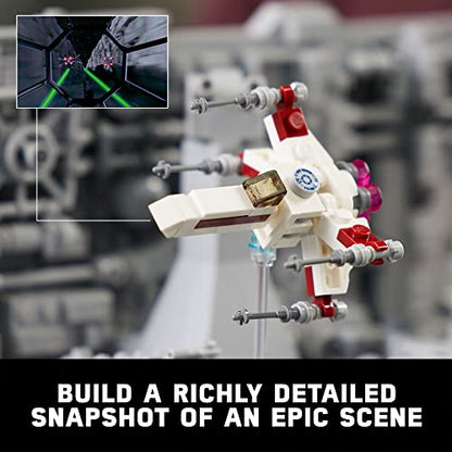 LEGO Star Wars Death Star Trench Run Diorama 75329 Set for Adults, Room Décor Memorabilia Gift with Darth Vader’s TIE Advanced fighter