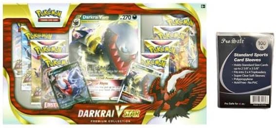 Pokemon TCG VSTAR Premium Collection Box w/Sleeves - 8 Packs Promo Cards (Darkrai VSTAR)