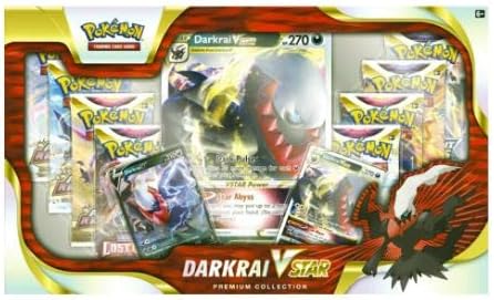 Pokemon TCG VSTAR Premium Collection Box w/Sleeves - 8 Packs Promo Cards (Darkrai VSTAR)