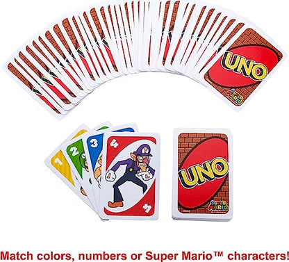 Mattel Games UNO Mario Kart Card Game for Kids, Adults, Family and Game Night with Special Rule for 2-10 Players