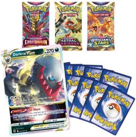 Pokemon TCG VSTAR Premium Collection Box w/Sleeves - 8 Packs Promo Cards (Darkrai VSTAR)