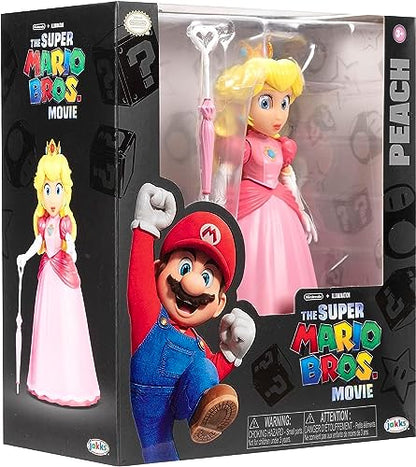 THE SUPER MARIO BROS. MOVIE - 5 Inch Action Figure Series 1 – Princess Peach Figure with Umbrella Accessory