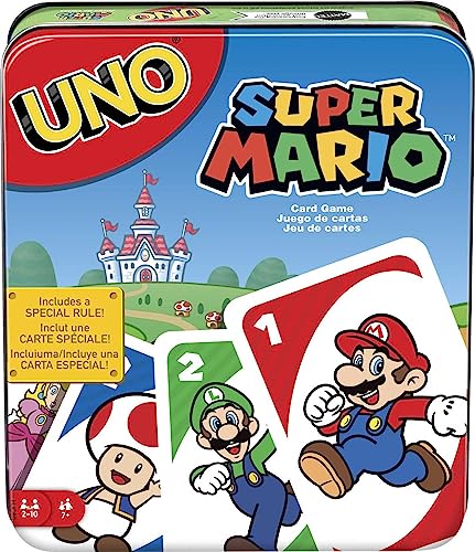 Mattel Games UNO Mario Kart Card Game for Kids, Adults, Family and Game Night with Special Rule for 2-10 Players