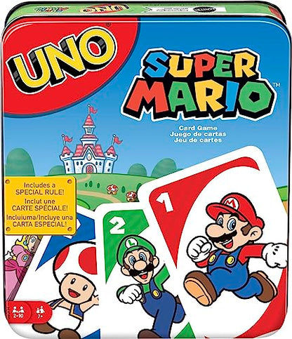 Mattel Games UNO Mario Kart Card Game for Kids, Adults, Family and Game Night with Special Rule for 2-10 Players