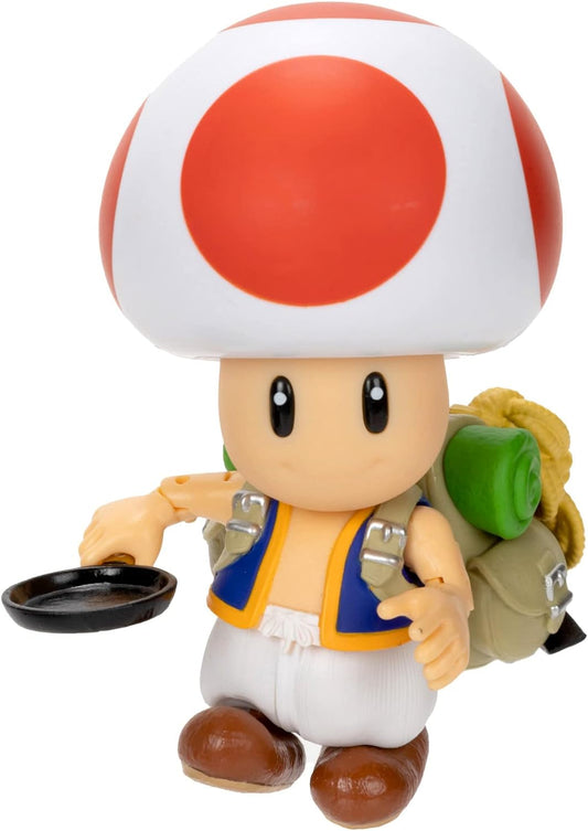 THE SUPER MARIO BROS. MOVIE - 5 Inch Action Figures Series 1 – Toad Figure with Frying Pan Accessory