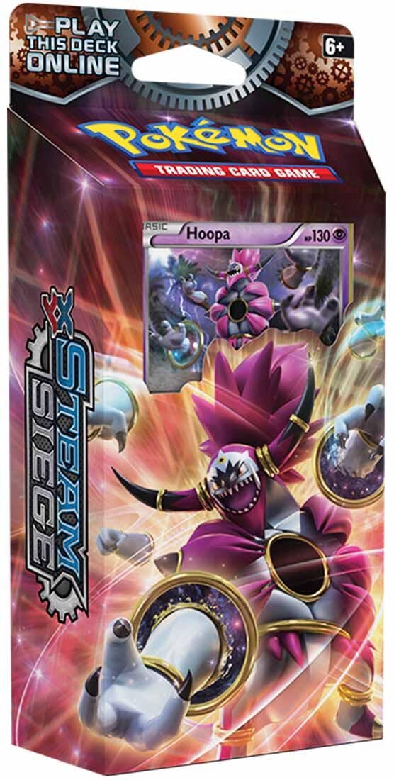 Pokemon TCG: Steam Siege, Ring of Lightning 60-Card Theme Deck Featuring A Holographic Hoopa