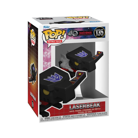 Funko Pop! Retro Toys: Transformers: Generation 1-40th Anniversary, Laserbeak with Chase (Styles May Vary)