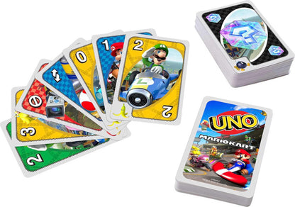 Mattel Games UNO Mario Kart Card Game for Kids, Adults, Family and Game Night with Special Rule for 2-10 Players