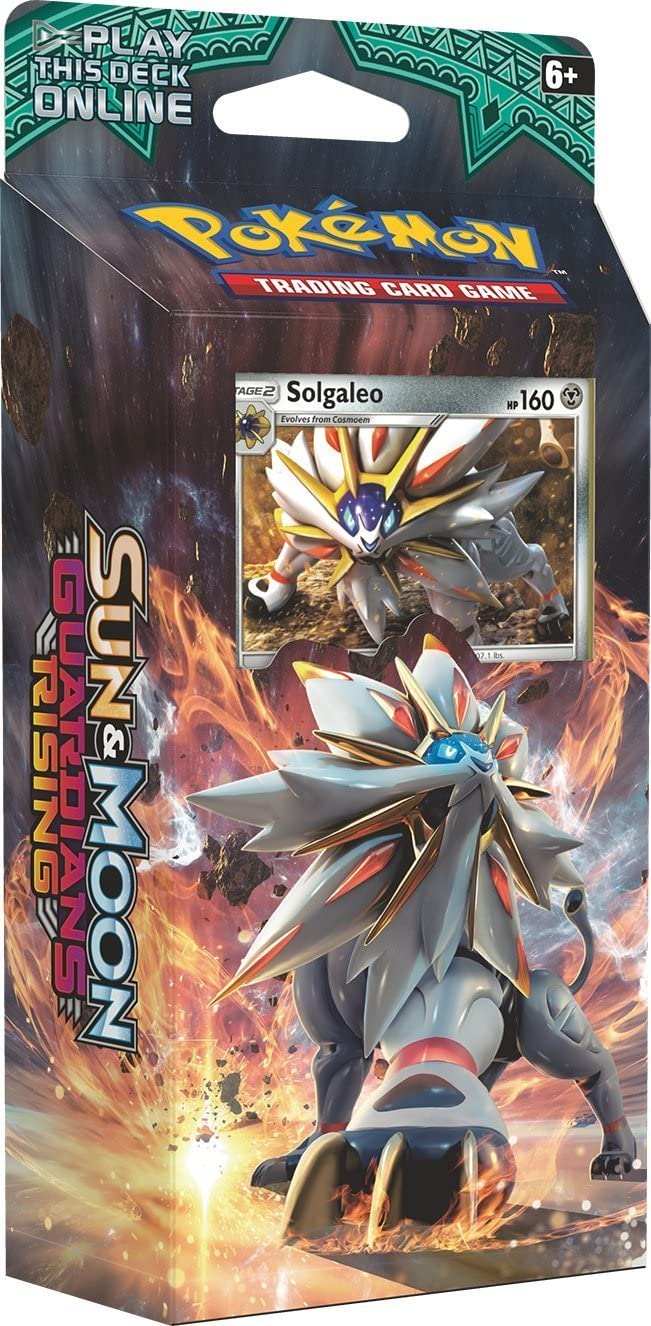 Pokemon TCG: Sun & Moon - Guardians Rising Theme Deck | | Full Ready to Play Deck of 60 Cards | Random Chance of Either Lunala Hidden Moon Deck or Solgaleo Steel Sun Deck | New GX Cards!