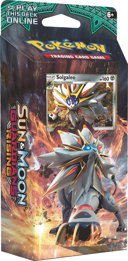 Pokemon TCG: Sun & Moon - Guardians Rising Theme Deck | | Full Ready to Play Deck of 60 Cards | Random Chance of Either Lunala Hidden Moon Deck or Solgaleo Steel Sun Deck | New GX Cards!