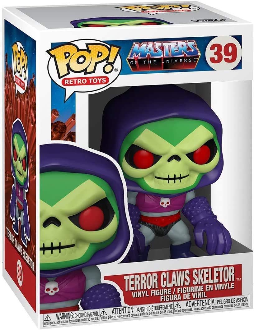 Terror Claws Skeletor Pop #39 Retro Toys Master s of The Universe Vinyl Figure (Bundled with EcoTek Protector to Protect Display Box)