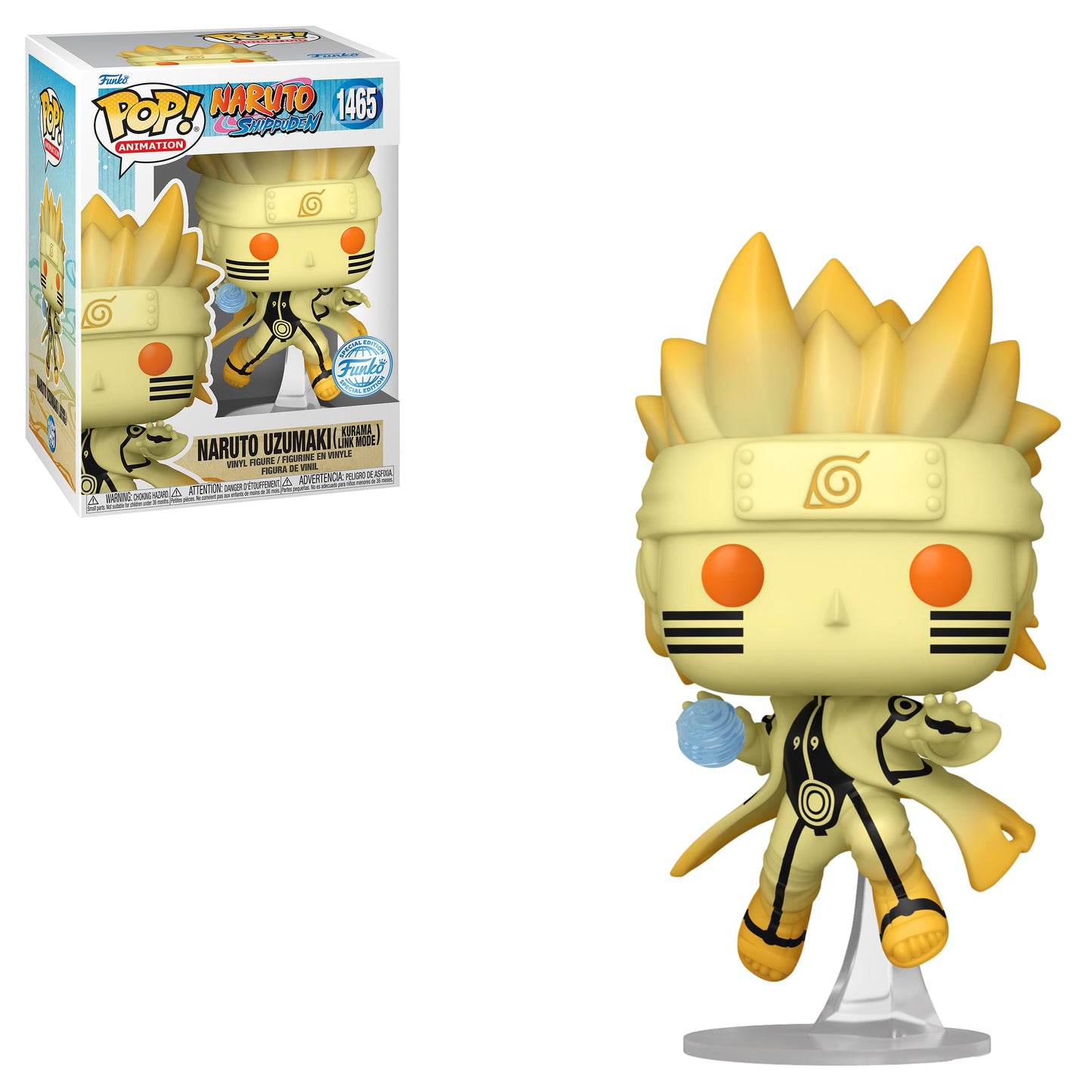 Funko Pop Chase Naruto Shippuden - Naruto Uzumaki (Kurama Link Mode) (GITD) Figure (AA Anime Exclusive)