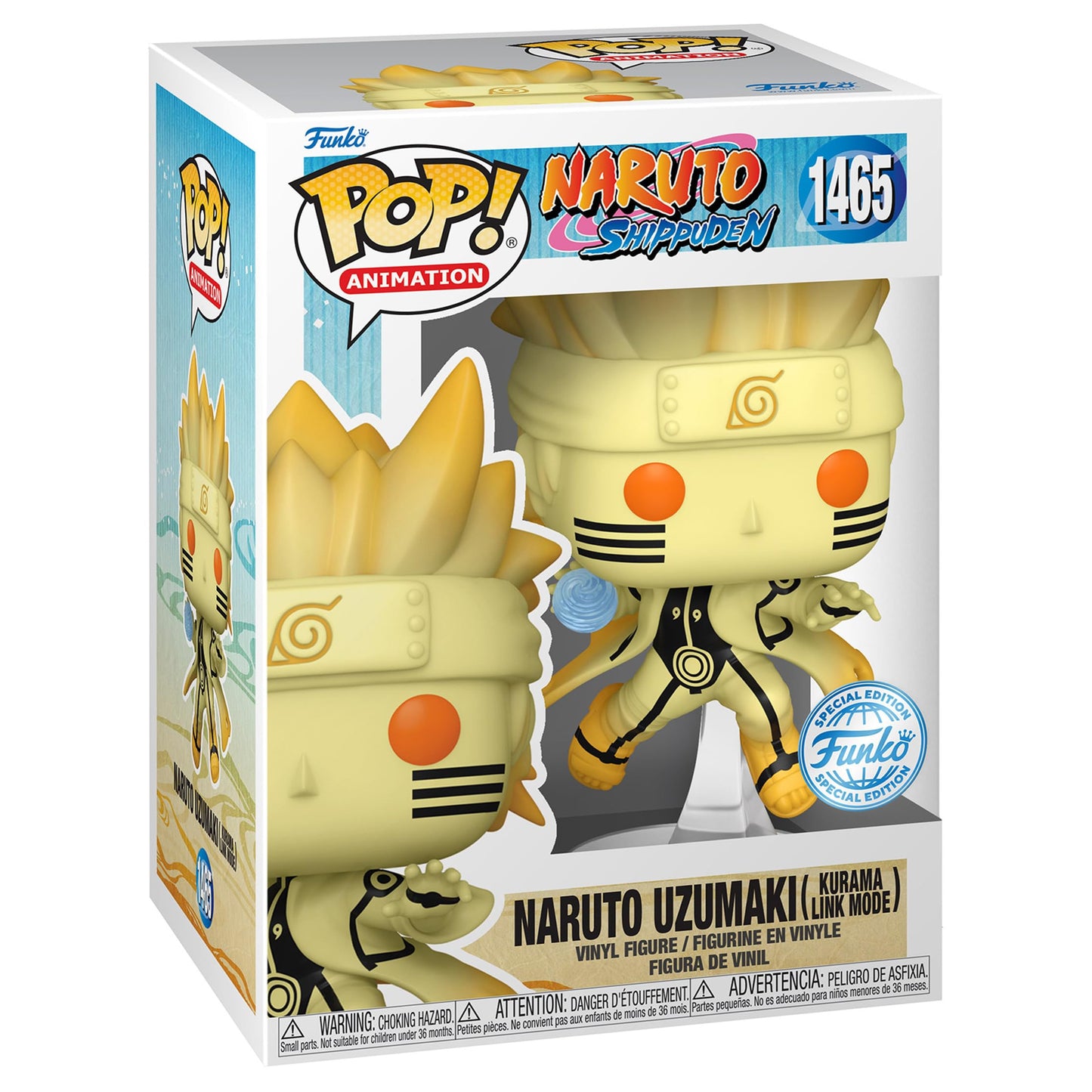 Funko Pop Chase Naruto Shippuden - Naruto Uzumaki (Kurama Link Mode) (GITD) Figure (AA Anime Exclusive)