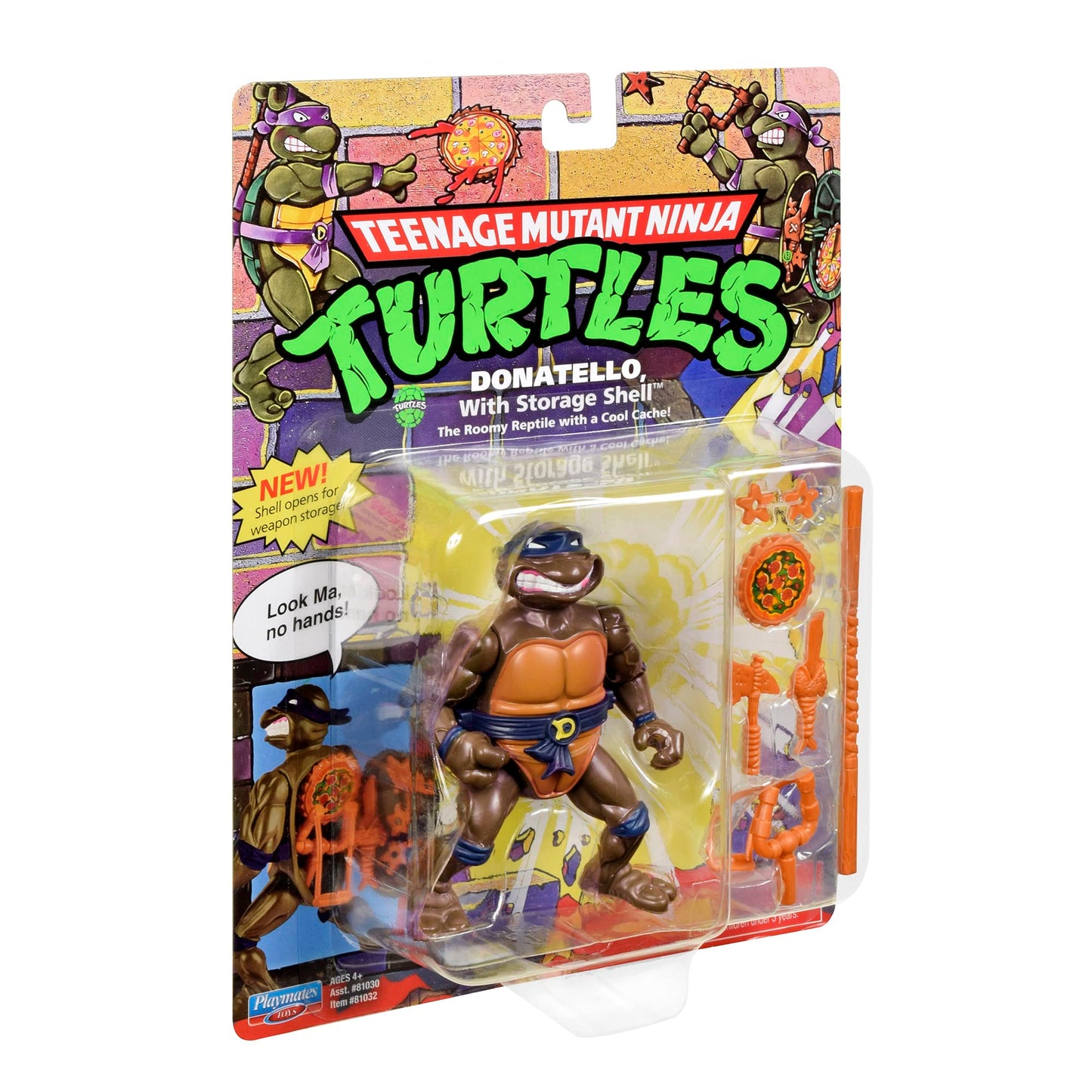 Teenage Mutant Ninja Turtles: 4” Original Classic Storage Shell Leonardo Basic Figure by Playmates Toys