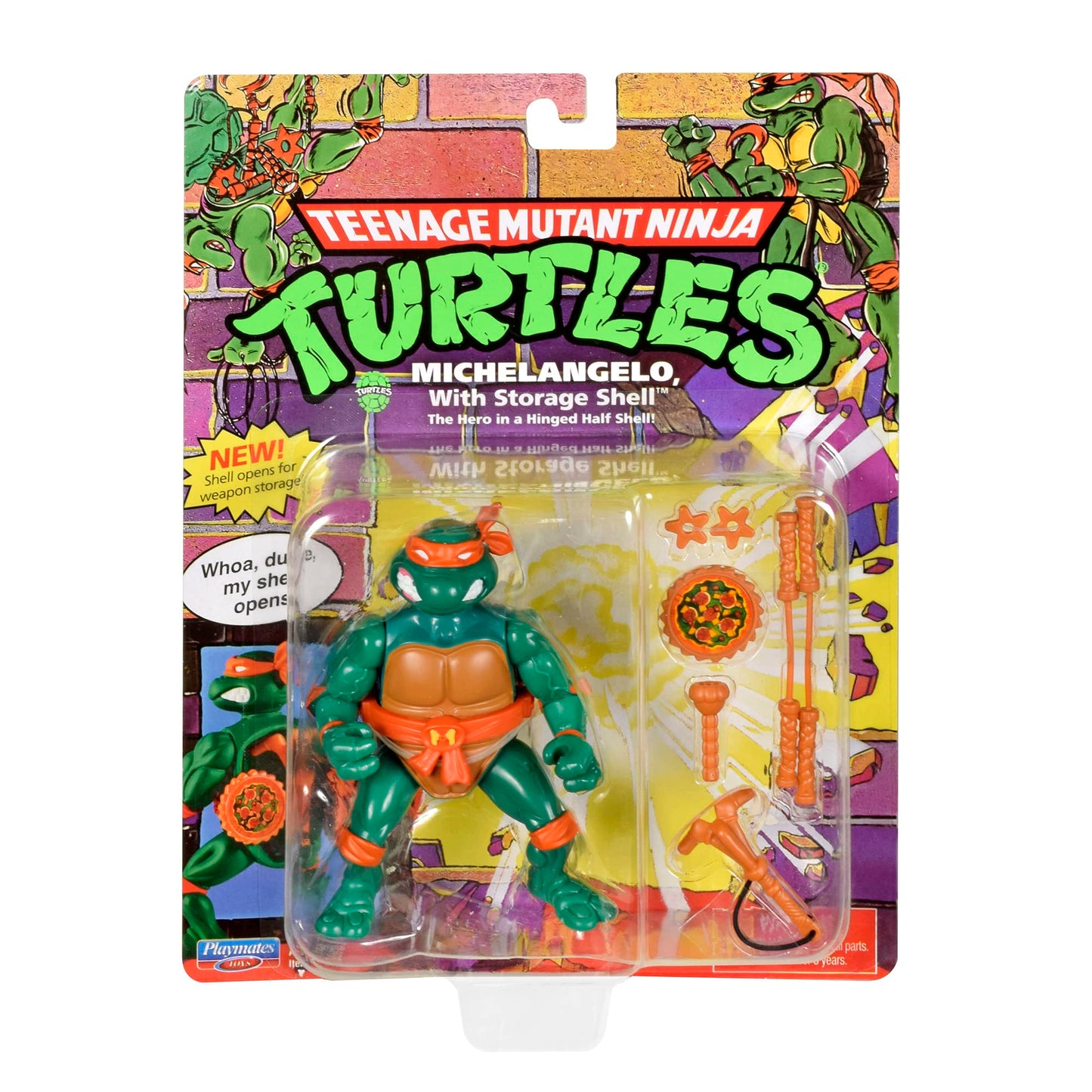 Teenage Mutant Ninja Turtles: 4” Original Classic Storage Shell Leonardo Basic Figure by Playmates Toys