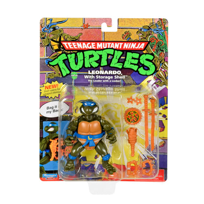 Teenage Mutant Ninja Turtles: 4” Original Classic Storage Shell Leonardo Basic Figure by Playmates Toys