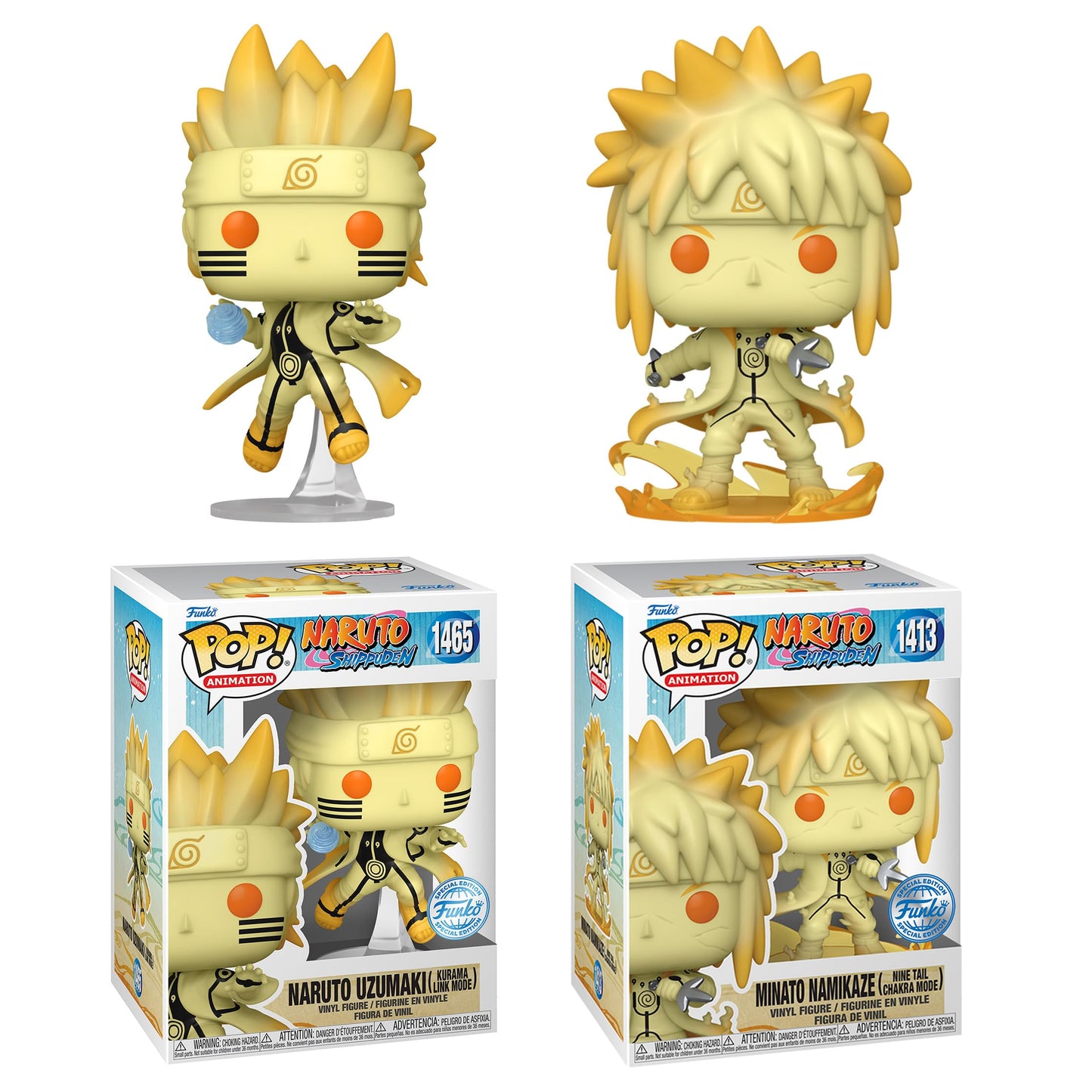 Funko Pop Chase Naruto Shippuden - Naruto Uzumaki (Kurama Link Mode) (GITD) Figure (AA Anime Exclusive)