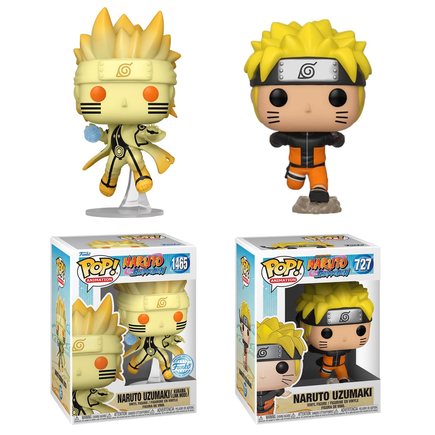 Funko Pop Chase Naruto Shippuden - Naruto Uzumaki (Kurama Link Mode) (GITD) Figure (AA Anime Exclusive)