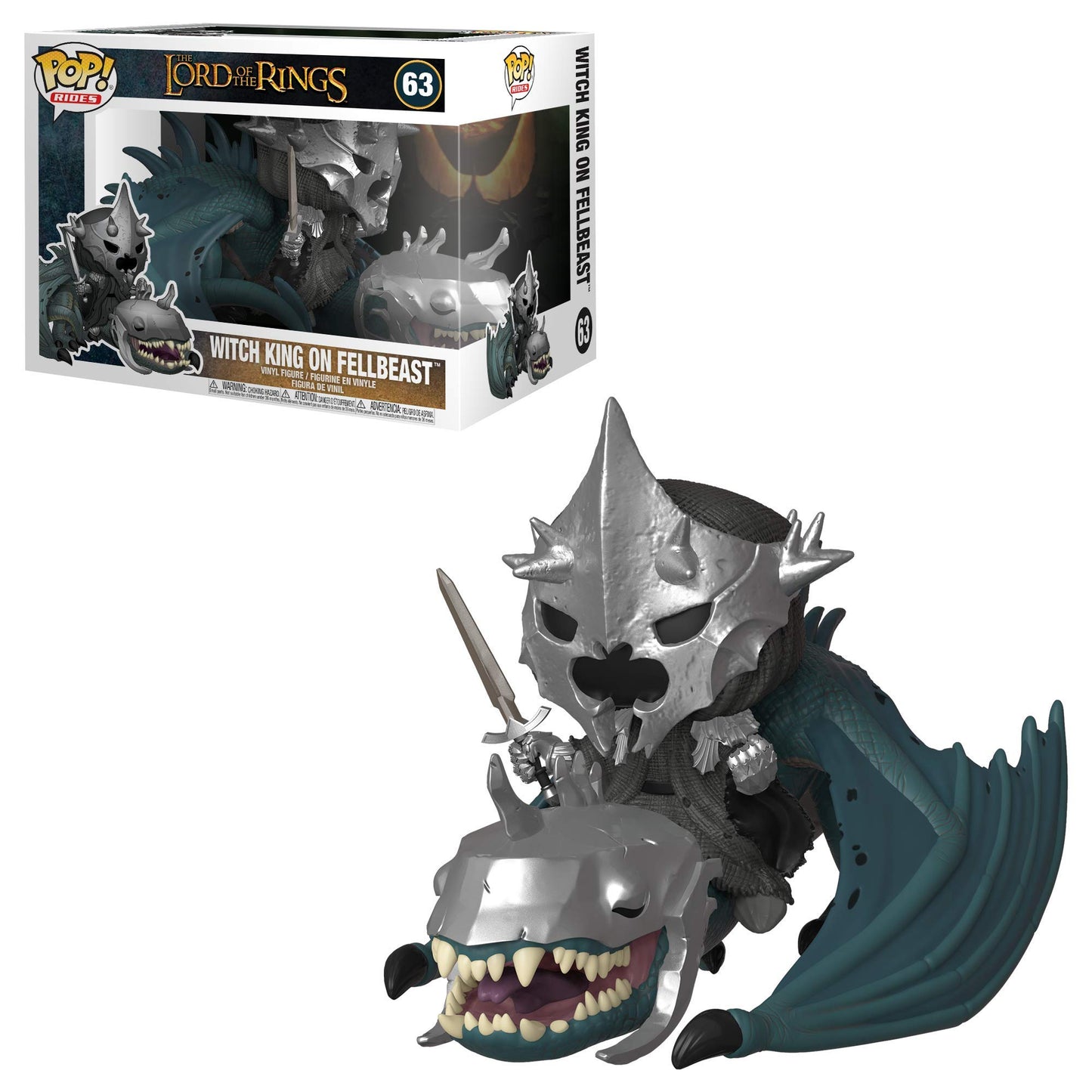 Funko Pop! Rides: Lord of The Rings - Witch King with Fellbeast, Multicolor