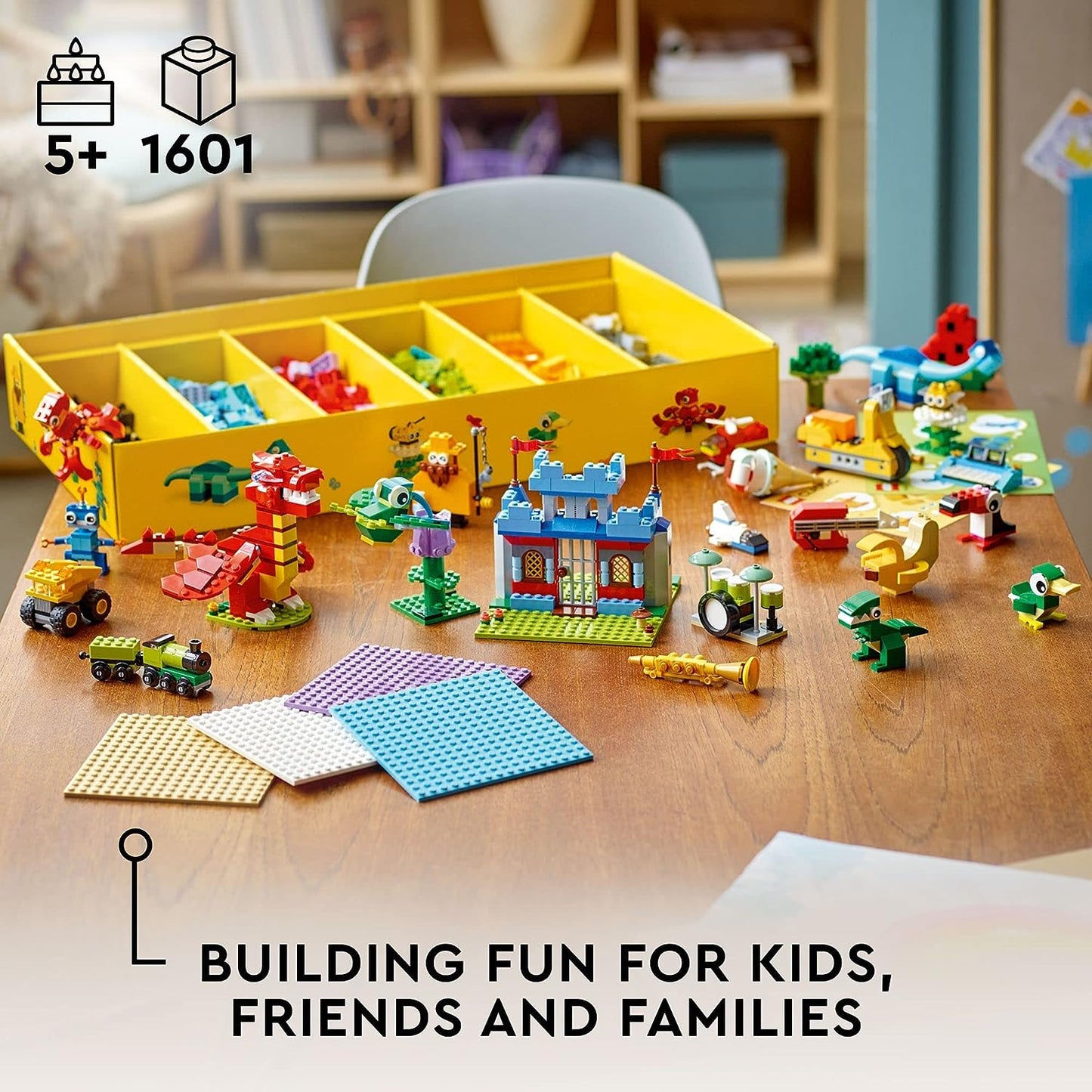 LEGO Classic Build Together 11020 Creative Building Toy Set for Kids, Girls, and Boys Ages 5+ (1,601 Pieces)